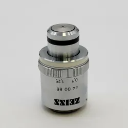 Zeiss Achroplan 100x 1.25 Oil Immersion Microscope Objective with Iris, Part No. 440086, 2 of 4