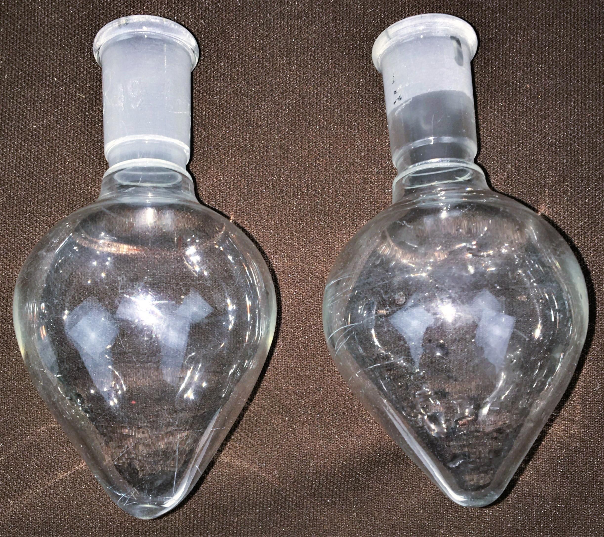 Quickfit FP50/2 50mL Borosilicate Glass Pear-Shaped Distillation Flask