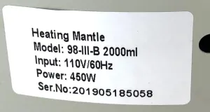Hinotek 98-III-B 2000mL Digital Stirring Heating Mantle, 10 of 10