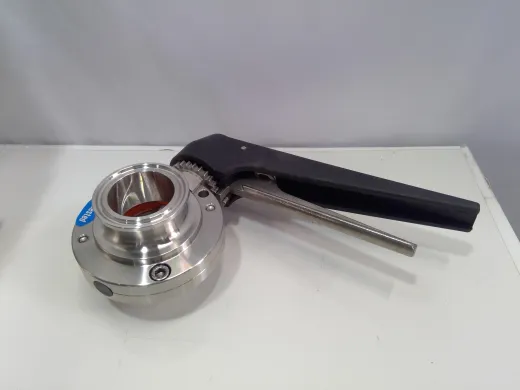 Steel BFVTC-1.5-316 Quarter-Turn Butterfly Valve with Trigger Handle and Clamp Ends