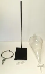5000 mL Pear-Shaped Separatory Funnel with 24/40 Standard Taper Joint and Support Stand, 2 of 6