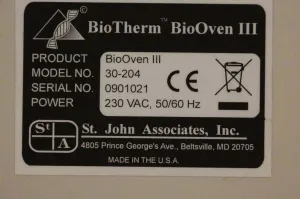 BioTherm BioOven III Programmable Sample Incubator with Rotating Carousel, 5 of 5