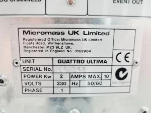 Micromass Quattro Ultima Tandem Triple Quadrupole Mass Spectrometer, 5 of 16