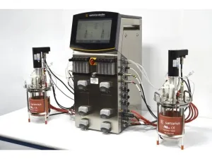 Sartorius Stedim Biostat B Twin Bioreactor System with 2L Autoclavable Single-Wall Glass Vessels, 3 of 27