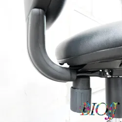9257 Used Laboratory Chair with Backrest and Casters, Black, 5 of 6