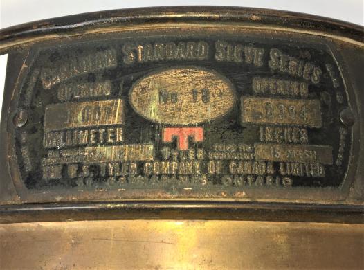 Tyler #18 Brass Full-Height Test Sieve 8" Diameter, 1000μm Aperture-cover