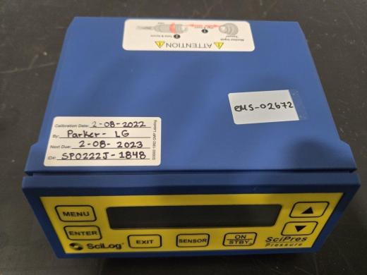 Parker SciLog SciPres Pressure Meter SP022J-1848-cover