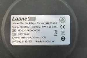 Labnet Mini Microcentrifuge C1601 with 6,000 rpm Fixed-Angle Rotor, 10 of 12