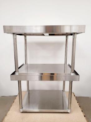 2 x Commercial Stainless Steel Work Tables Lab-cover