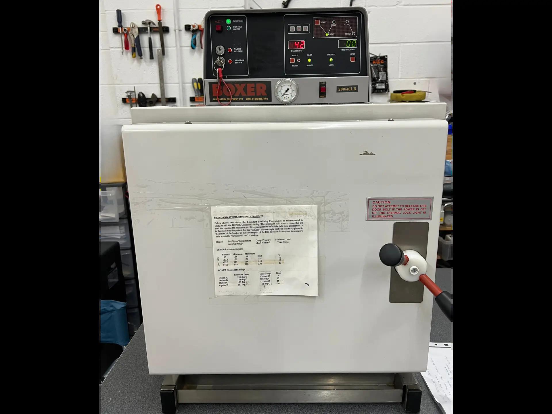 Boxer 200/40LR Benchtop Front-Loading Autoclave, 40L Capacity