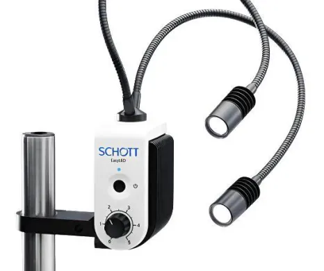 SCHOTT Dual Spot PLUS LED Fiber Optic Light Source with System Controller and Power Supply