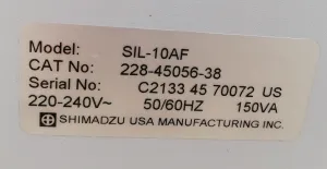 Shimadzu SIL-10AF Autosampler Parts, 5 of 5
