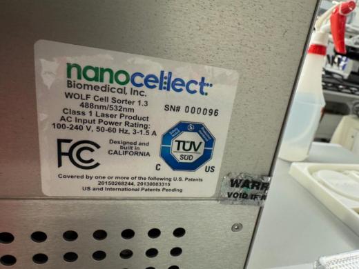 Nanocellect WOLF Cell Sorter 1.3 with Dual 488nm/532nm Laser Excitation for Precise Cell Sorting-cover