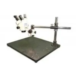 Meiji EMZ-5TR Trinocular Zoom Stereo Microscope with Wide Surface Laminated Stand, 5 of 5