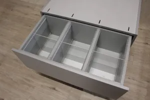 Low 2-Drawer Cabinet with Special Drawers in Grey, 2 of 2