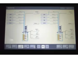 Sartorius Stedim Biostat B Twin Jacketed Autoclavable Benchtop Bioreactor Controller with 2 L Glass Vessels, 10 of 39