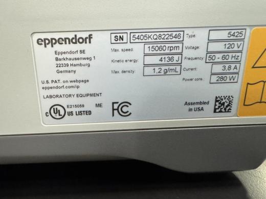 Eppendorf 5425 Centrifuge-cover