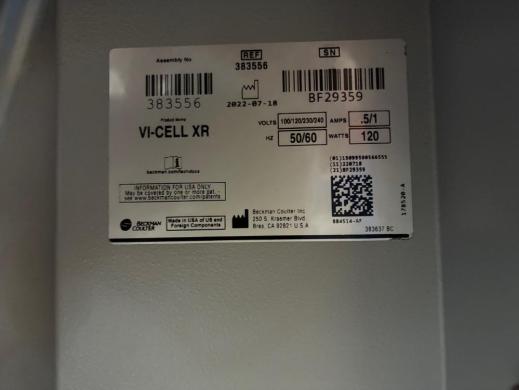 Beckman Coulter Vi-CELL XR Automated Cell Viability Analyzer with 12-Sample Carousel (2022)-cover