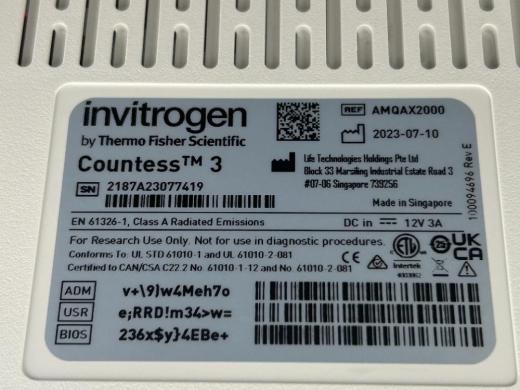 Invitrogen Countess 3 Automated Cell Counter with Touchscreen and USB Connectivity-cover