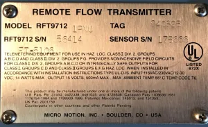 Micro Motion DS006 Mass Flow Sensor with RFT9712 Remote Transmitter, 9 of 9