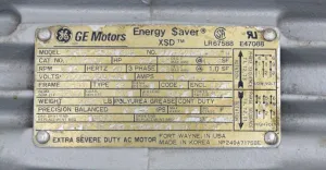 GE Motors 5KS2135Z205D9 Industrial Impeller Motor 230-460V 50/60Hz, 4 of 7
