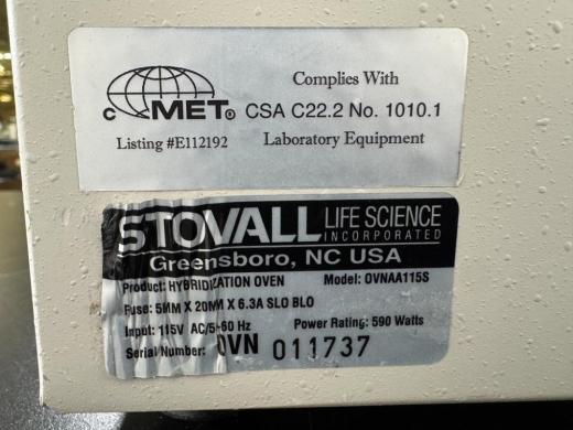 Stovall Hybridization GeneChip 640 Oven with Digital Temperature Control-cover