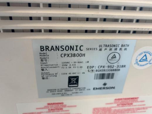Branson 3800 Ultrasonic Bath-cover