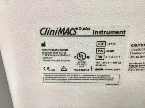 Miltenyi Biotec CliniMACS Plus Clinical-Grade Automated Magnetic Cell Separator, 16 of 16