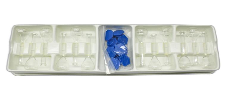 Pyrex Class A 10 mL Volumetric Flask with Polyethylene Snap Cap, Flat Bottom-cover