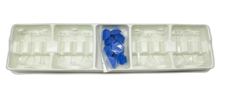 Pyrex Class A 10 mL Volumetric Flask with Polyethylene Snap Cap, Flat Bottom