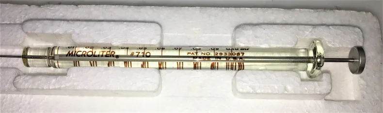 Hamilton 80639 Microliter #710N Injection Syringe, 100μL, 22G Needle, 51mm Length