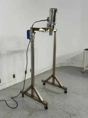 SPX MS1P1 Lightnin Industrial Fluid Mixer with Stainless Steel Frame and Mobility Casters