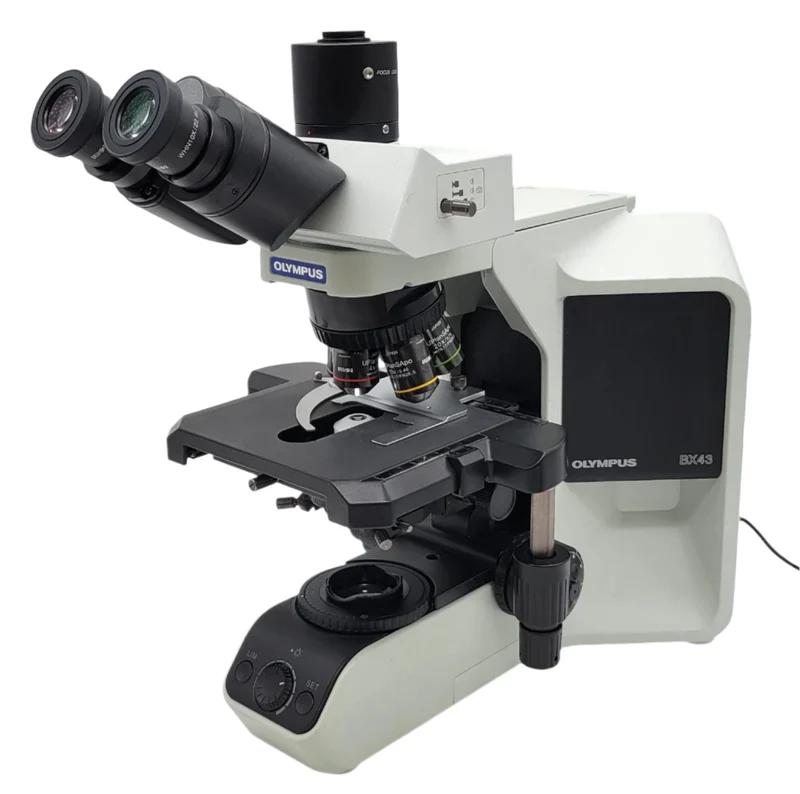 Olympus BX43 LED Microscope with Apo Objectives and Trinocular Head