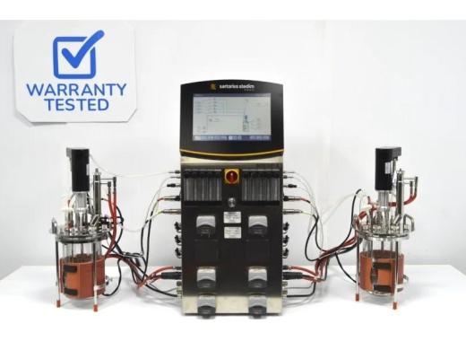 Sartorius Stedim Biostat B Twin Bioreactor System with Dual 2L Autoclavable Single-Wall Glass Vessels-cover