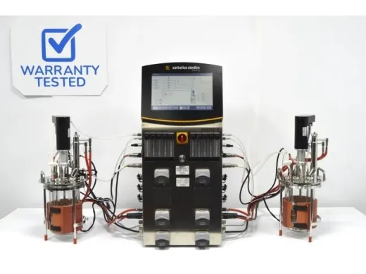 Sartorius Stedim Biostat B Twin Bioreactor with 2-Liter Autoclavable Glass SW Vessels