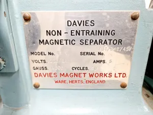 Davis 45V Non-Entraining Magnetic Separator, 3 of 15