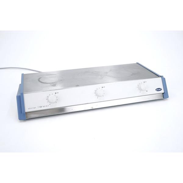 Stuart SB161-3 Multi-Position Magnetic Stirrer with 3 Independent Stirring Points, 100–1500 rpm