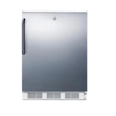 Accucold FF7LWSSTB 24" Wide All-Refrigerator with Stainless Steel Door and Automatic Defrost