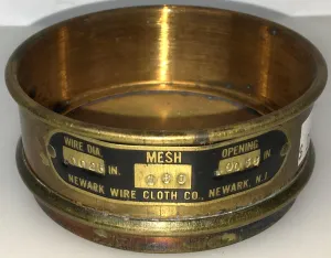 Newark Brass Sieve Kit - 3" Diameter, Set of 9, ASTM E-11 Compliant, 6 of 11