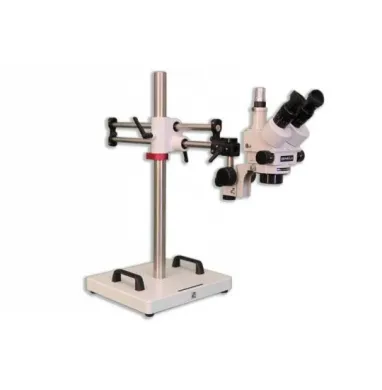 Meiji EMZ-5TR Trinocular Zoom Stereo Microscope with BAS-2 Heavy Duty Boom Stand