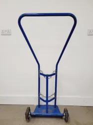Single Gas Canister Truck with Cylinder Restraining Chains for Laboratory Gas Cylinder Transport, 4 of 6