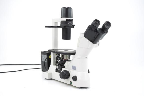 Nikon Eclipse TS100-F Trinocular Inverted Fluorescence Microscope, Hg 50 W, 4x/10x/20x Objectives