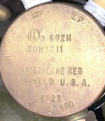 Uniweld 592H Brass Acetylene Gas Regulator with CGA 510 Connection, 5 of 5
