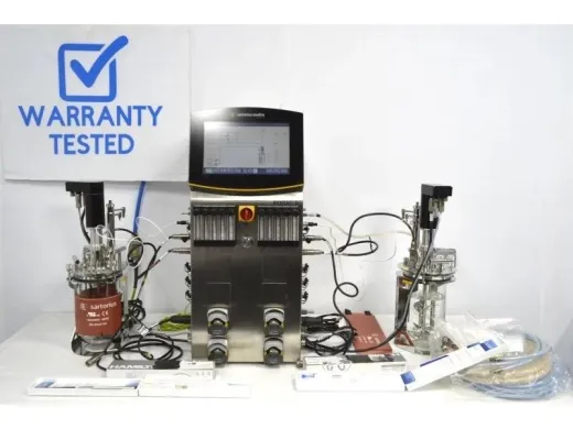 Sartorius Biostat B Benchtop Dual Fermentation Cell Culture Bioreactor System with Integrated pH and DO Control
