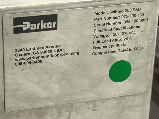 Parker SciLog SciPure 200 F&D Automated Filter and Dispense System with Integrated Weighing-cover