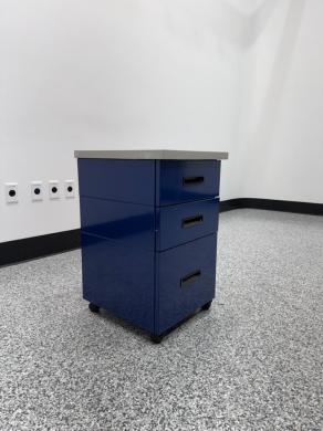 3-Drawer Mobile Filing Cabinet with Metal Construction and Casters for Laboratory Storage-cover