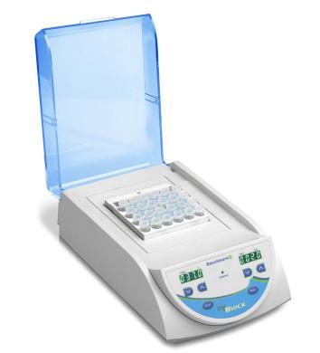 Benchmark BSH5001-1B myBlock l- digital dry bath with 1 Quick-Flip blocks (BSWCMB) for tubes (0.2 to 2.0ml, PCR strips and PCR plates, 115V-cover