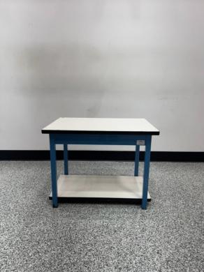 Bay Area Shelving 4-Foot Metal Frame Laboratory Workbench with Storage Shelf-cover