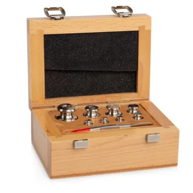 Radwag Cylindrical Weights, Set (1 g - 50 g), Wooden Box
