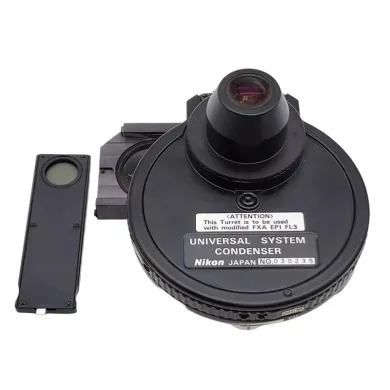 Nikon FXA Microscope Condenser with DIC Prisms, Polarizer, and Analyzer Slider